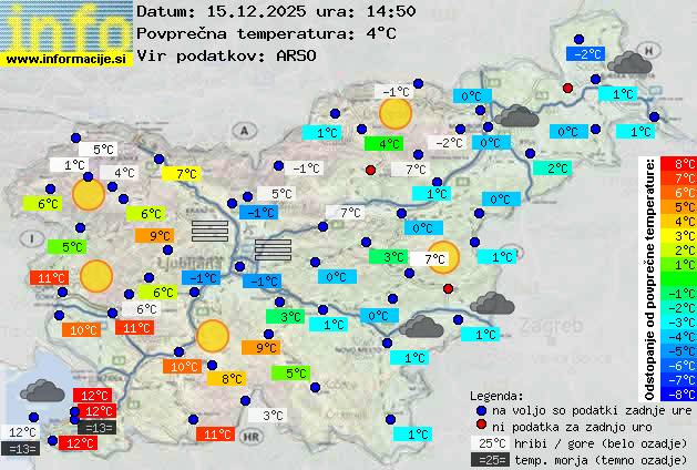 Trenutno vreme Nova Gorica