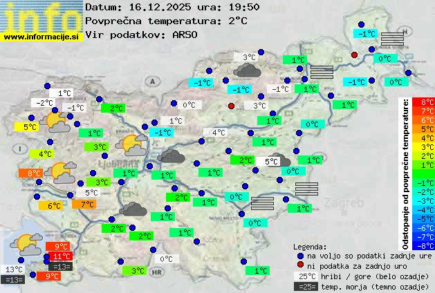 Trenutno vreme Nova Gorica