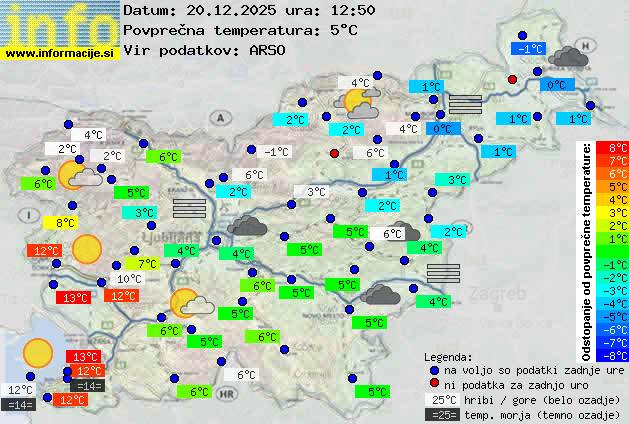 Trenutno vreme Nova Gorica
