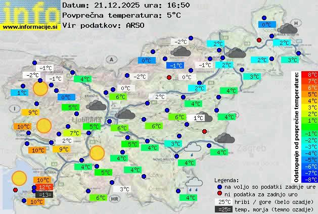 Trenutno vreme Nova Gorica