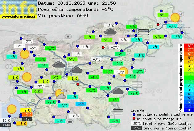 Trenutno vreme Zagorje ob Savi