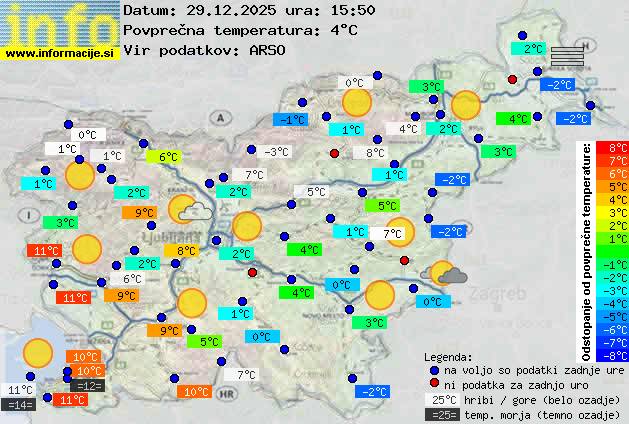 Trenutno vreme po Sloveniji