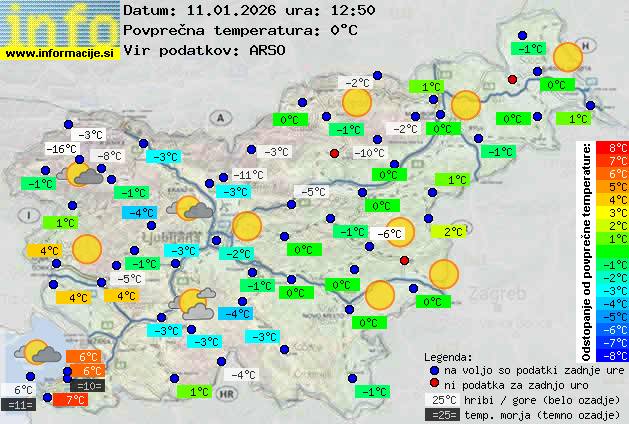 Trenutno vreme po Sloveniji