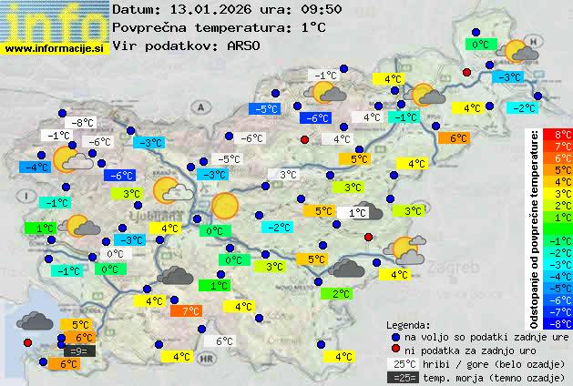 Trenutno vreme Postojna