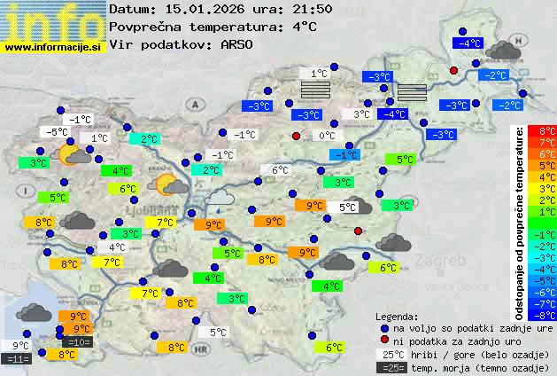 Trenutno vreme Ljubljana
