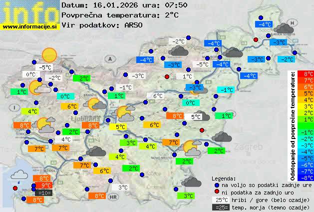Trenutno vreme Nova Gorica