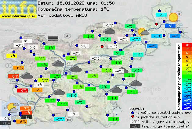 Trenutno vreme Nova Gorica
