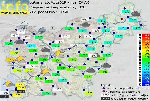Trenutno vreme po Sloveniji
