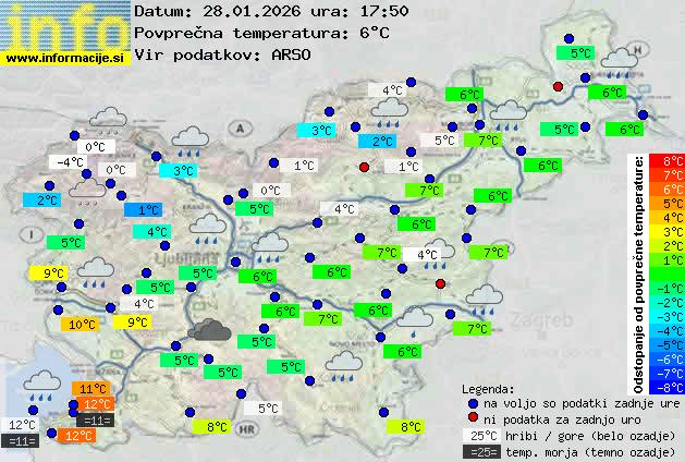 Trenutno vreme Postojna
