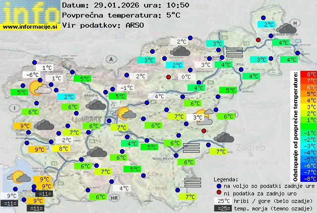 Trenutno vreme Nova Gorica