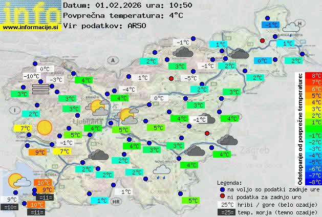 Trenutno vreme Nova Gorica