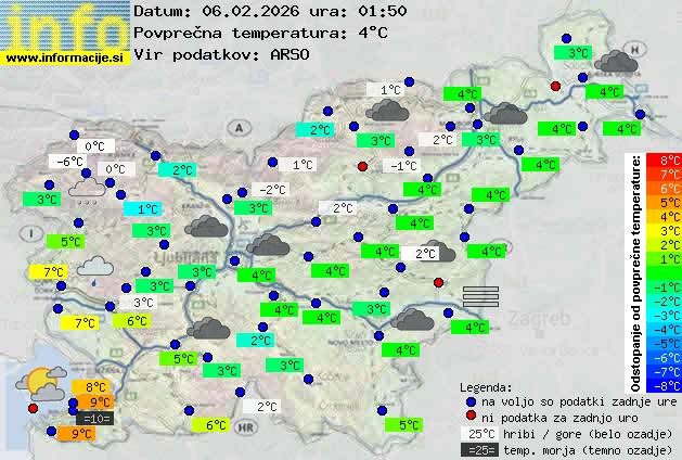Trenutno vreme Nova Gorica