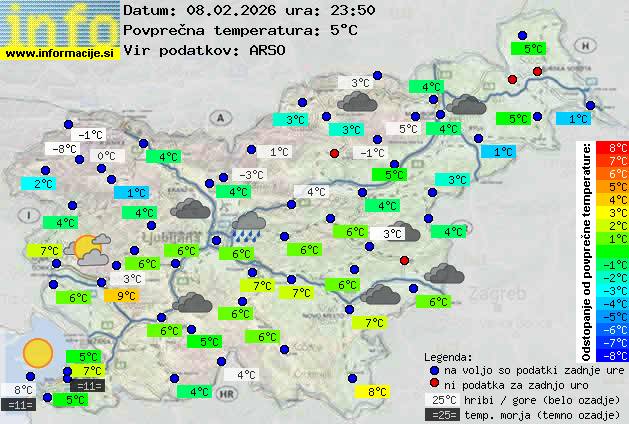 Trenutno vreme po Sloveniji