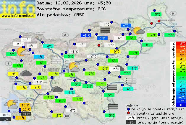 Trenutno vreme Nova Gorica