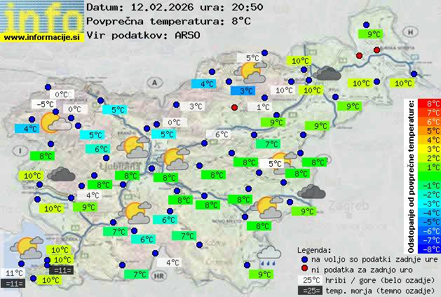 Trenutno vreme Nova Gorica
