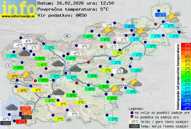 Trenutno vreme Nova Gorica