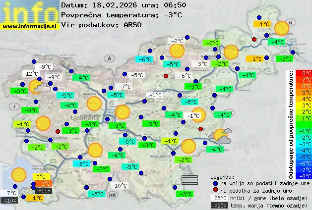 Trenutno vreme po Sloveniji