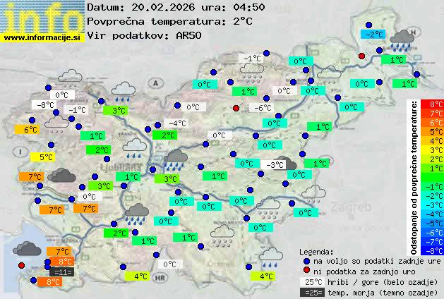 Trenutno vreme po Sloveniji
