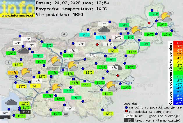 Trenutno vreme po Sloveniji
