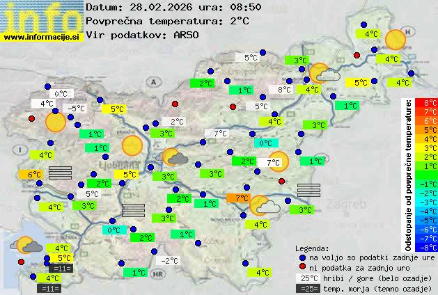 Trenutno vreme Nova Gorica
