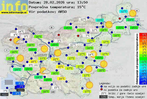 Trenutno vreme Nova Gorica