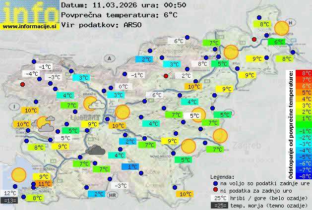 Trenutno vreme Ljubljana