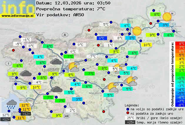 Trenutno vreme Nova Gorica