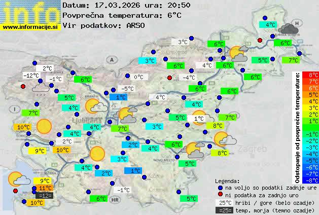 Trenutno vreme Ljubljana
