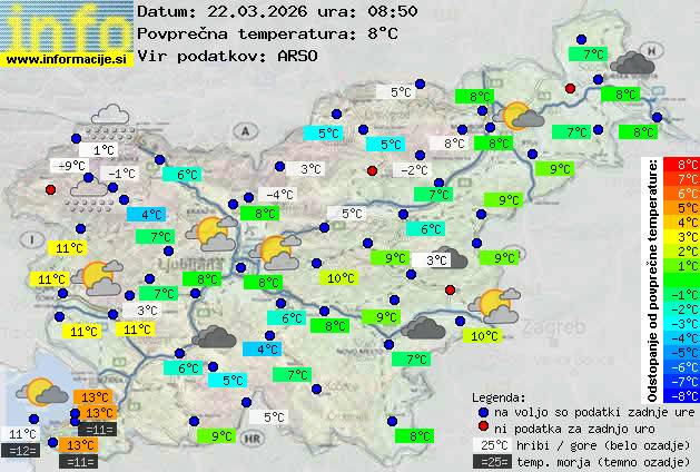 Trenutno vreme po Sloveniji