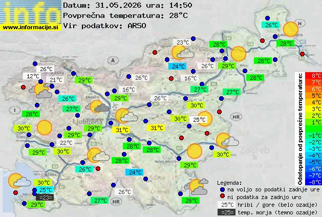 Trenutno vreme Nova Gorica