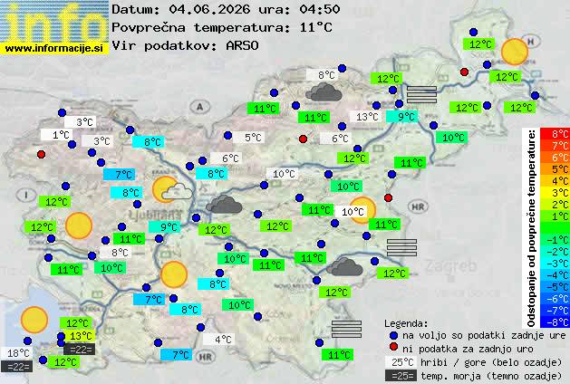 Aktuelles Wetter Škofja Loka