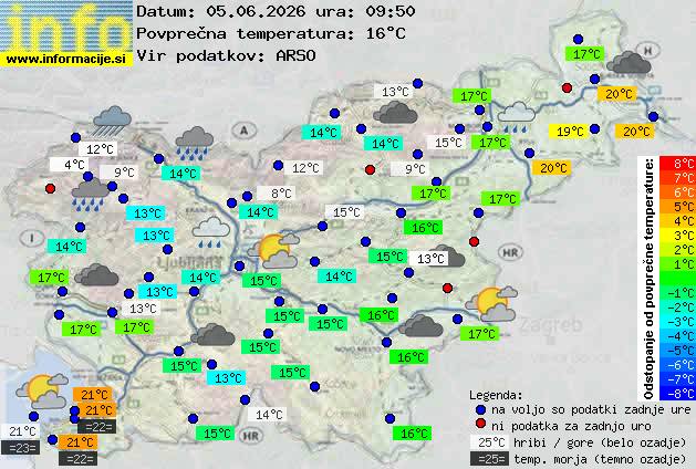 Aktuelles Wetter Trbovlje