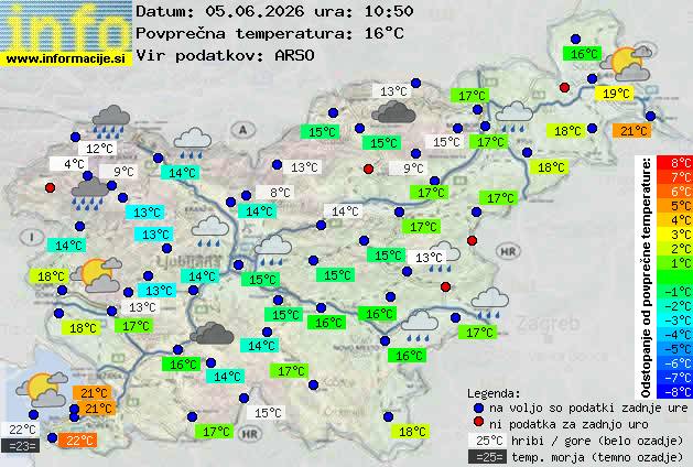Aktuelles Wetter Ljubljana