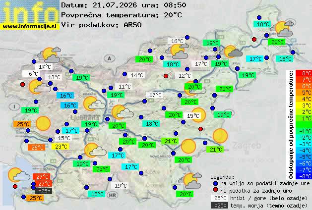 Trenutno vreme Nova Gorica