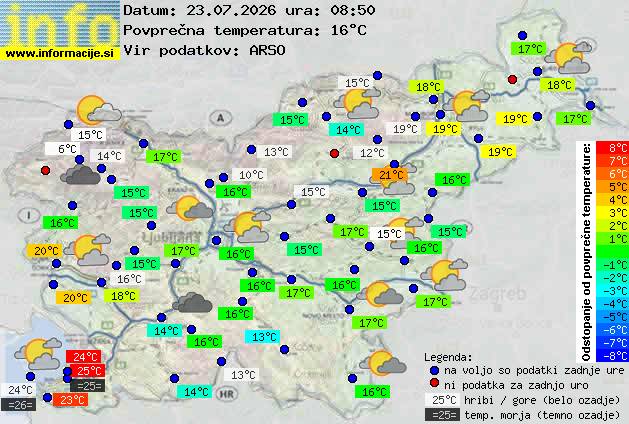 Trenutno vreme Ljubljana