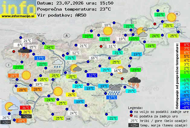 Aktuelles Wetter Ljubljana