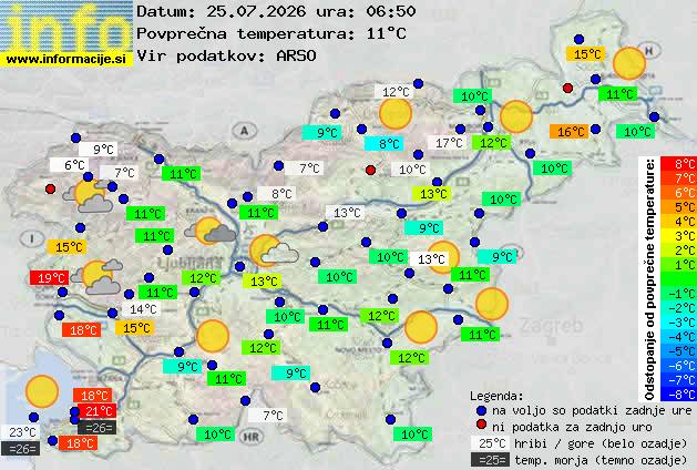 Trenutno vreme Nova Gorica