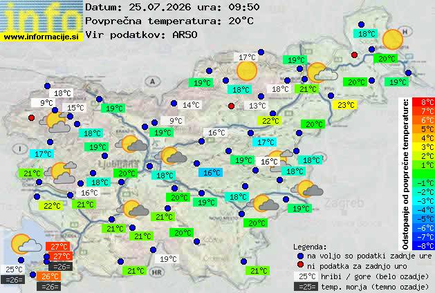 Trenutno vreme Postojna
