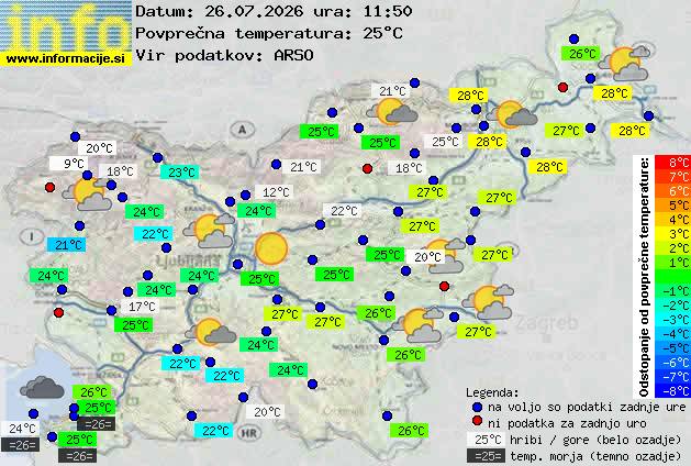 Trenutno vreme Nova Gorica