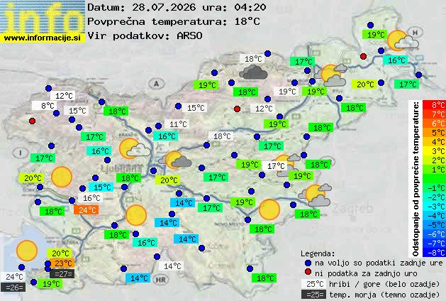 Trenutno vreme Nova Gorica