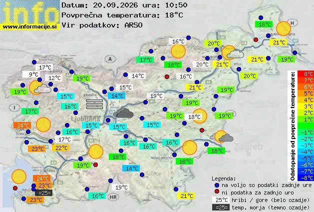 Trenutno vreme Nova Gorica