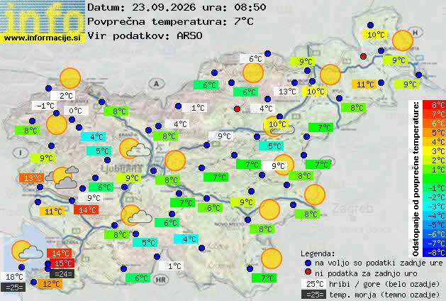 Trenutno vreme Ljubljana